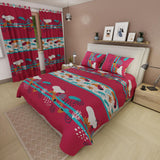 Juego de Sabanas Basic Ocean Fucsia Moderno 4 Piezas 120x190cm - Sabanas | Bylmo