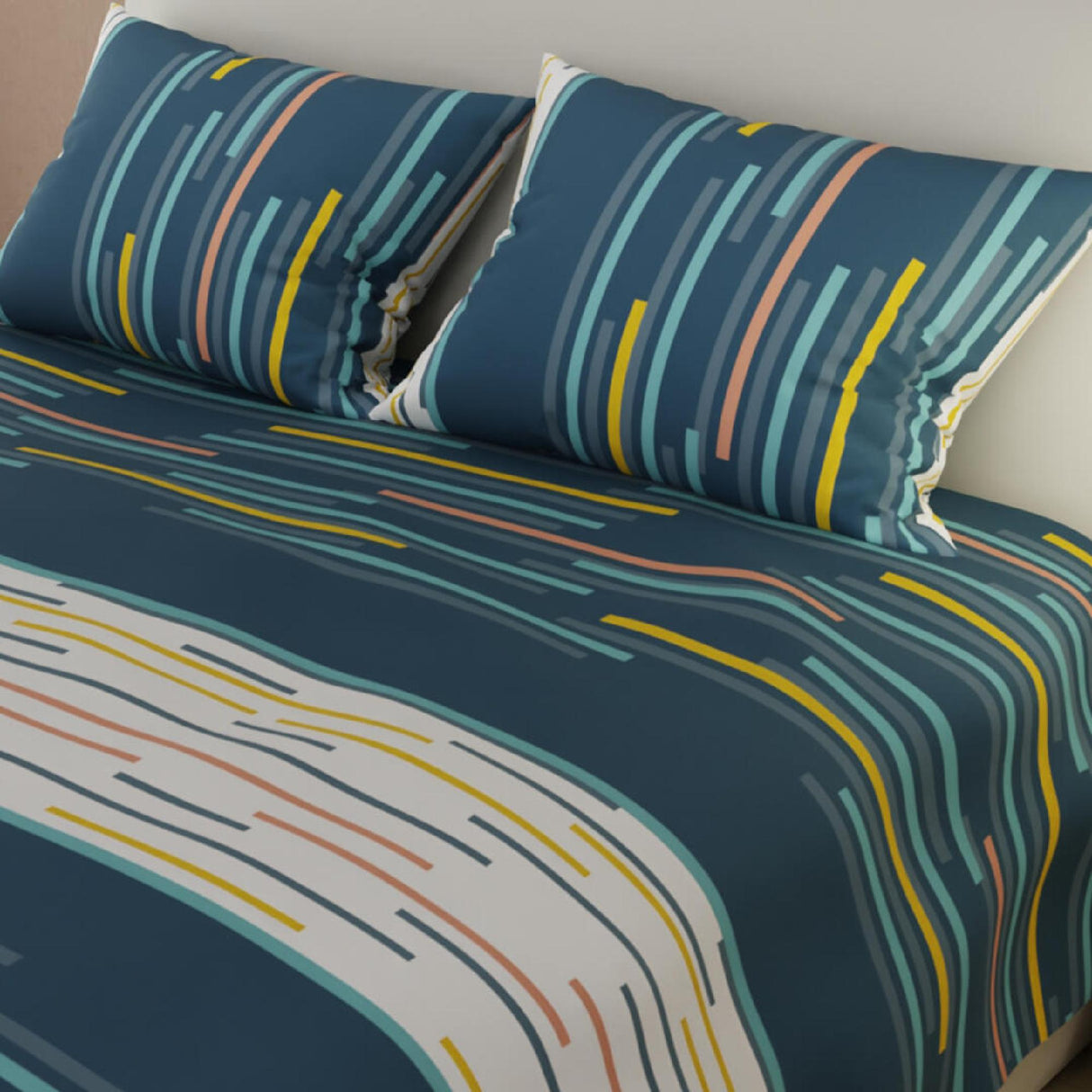 Juego de Sabanas Basic Azul Oscuro y Blanco Suaves y Modernas. - Sabanas | Bylmo