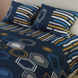 Juego de Sabanas Basic Azul Oscuro 160x190cm Moderno 4 Piezas - Sabanas | Bylmo
