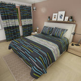 Juego de Sabanas Basic Gris Oscuro y Blanco Moderno Queen 160x190 cm - Sabanas | Bylmo