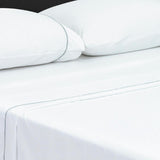Juego de Sabanas Basic Naturaleza Blanca Resortada y Elegante. - Sabanas | Bylmo