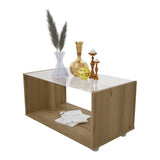 Mesa de Centro Galia Duna 68x35cm Rectangular Con Compartimiento - Mesas de Centro | Bylmo