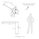 Barra de Cocina Vick Blanco y Duna 60x90cm De Pared Con Patas - Barras y Muebles Auxiliares | Bylmo