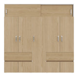 Closet Bari Rovere y Blanco 200x200cm Con Tres Cajones - Closets | Bylmo