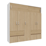 Closet Bari Rovere y Blanco 200x200cm Con Tres Cajones - Closets | Bylmo