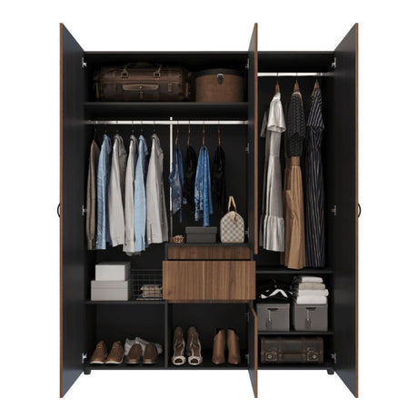 Closet Mary Gales y Wengue 160x200cm Con Dos Cajones - Closets | Bylmo
