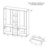 Closet Venecia Niebla y Blanco 180x200cm Con Dos Cajones - Closets | Bylmo