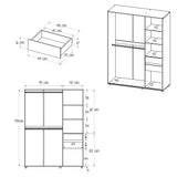 Closet Berlín Duna y Blanco 150x200cm Con Dos Cajones - Closets | Bylmo