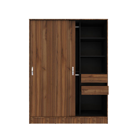 Closet Berlín Gales y Wengue 150x200cm Con Dos Cajones - Closets | Bylmo