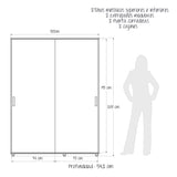 Closet Berlín Niebla y Blanco 150x200cm Con Dos Cajones - Closets | Bylmo