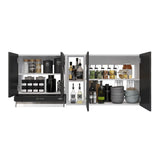 Mueble Superior Hannah Blanco y Wengue 150x56cm Para Lado Izquierdo o Derecho - Muebles Superiores | Bylmo