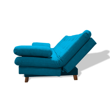 Sofá Cama Bakers Turquesa 185x95cm De Tres Puestos Reclinable con Patas - Sofas y Poltronas | Bylmo