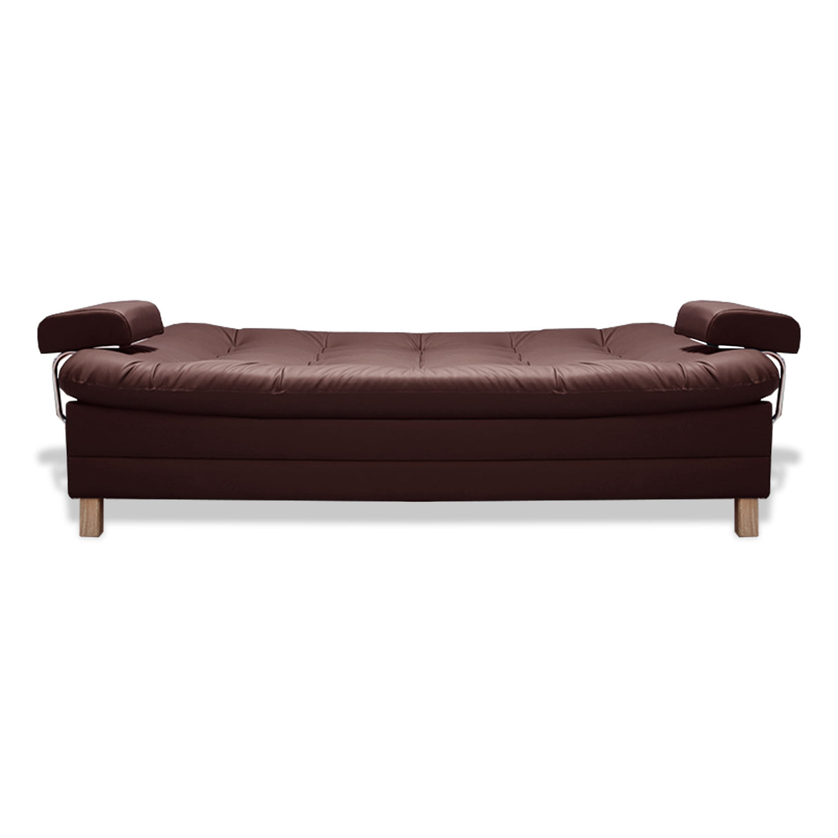 Sofá Cama Rouss Marron 185x95cm De Tres Puestos Reclinable con Patas y Apoyabrazos - Sofas y Poltronas | Bylmo