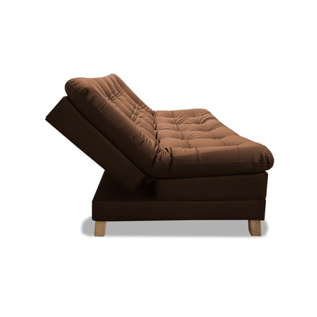 Sofá Cama Zeink Marron 185x95cm De Tres Puestos Reclinable con Patas - Sofas y Poltronas | Bylmo
