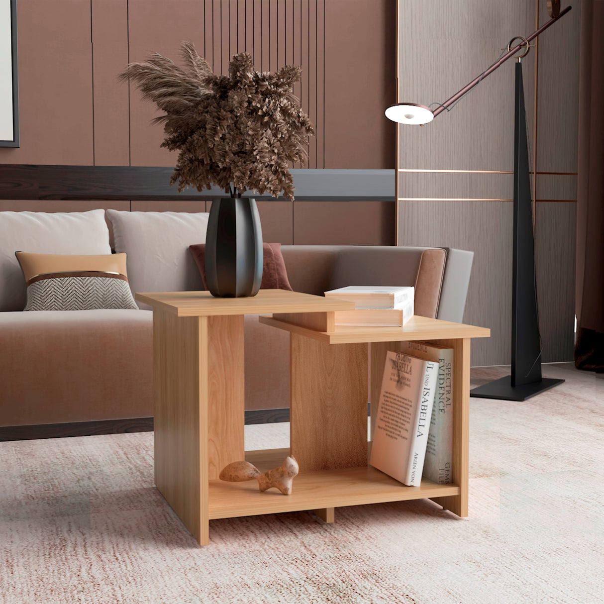 Mesa de Centro Wema Eco Fresno Europeo 60x42.2cm Rectangular - MESAS DE CENTRO | Bylmo