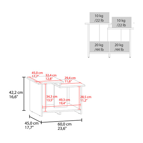 Mesa de Centro Wema Eco Wengue 60x42.2cm Rectangular - MESAS DE CENTRO | Bylmo