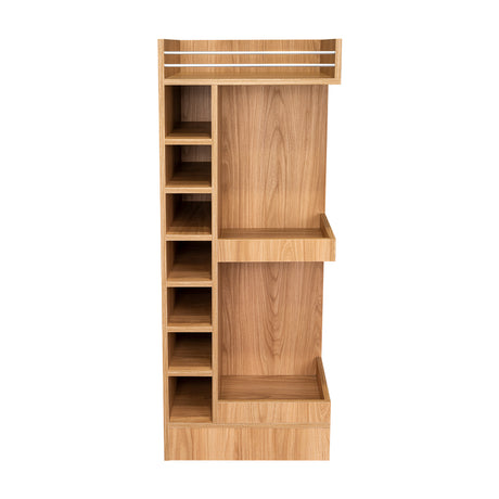 Bar Esquinero Bajo Lyman Fresno Europeo 46.6x116cm Con Cinco Compartimientos - BARES | Bylmo