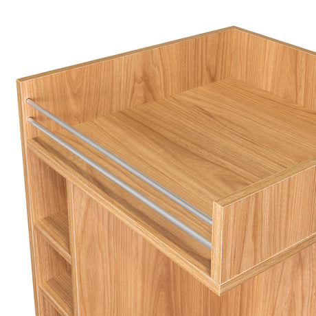 Bar Esquinero Bajo Lyman Fresno Europeo 46.6x116cm Con Cinco Compartimientos - BARES | Bylmo