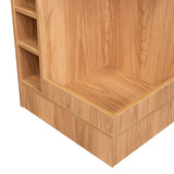 Bar Esquinero Bajo Lyman Fresno Europeo 46.6x116cm Con Cinco Compartimientos - BARES | Bylmo