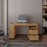Escritorio Extensible San Diego Fresno Europeo 70.5x75.5cm Con Archivador - ESCRITORIOS | Bylmo