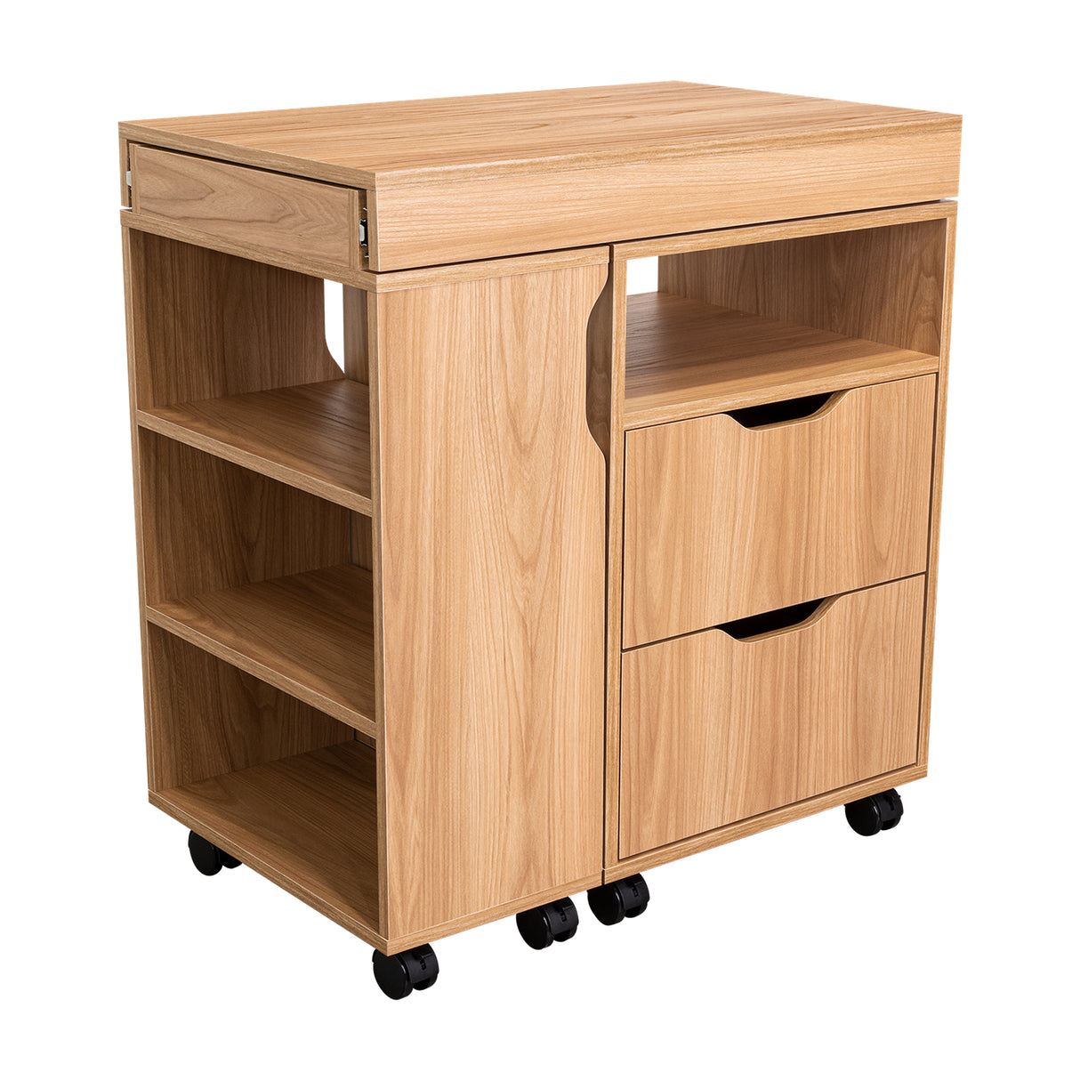 Escritorio Extensible San Diego Fresno Europeo 70.5x75.5cm Con Archivador - ESCRITORIOS | Bylmo