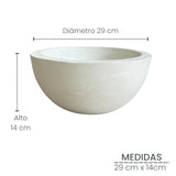 Combo Matera Bowl Grande Cónica Blanco y Dorado 29x14cm Tradicionales De Piso Con Base Metálica - MATERAS Y MACETAS | Bylmo