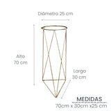 Combo Matera Bowl Grande Cónica Mármol negro y Dorado 29x14cm Tradicionales De Piso Con Base Metálica - MATERAS Y MACETAS | Bylmo