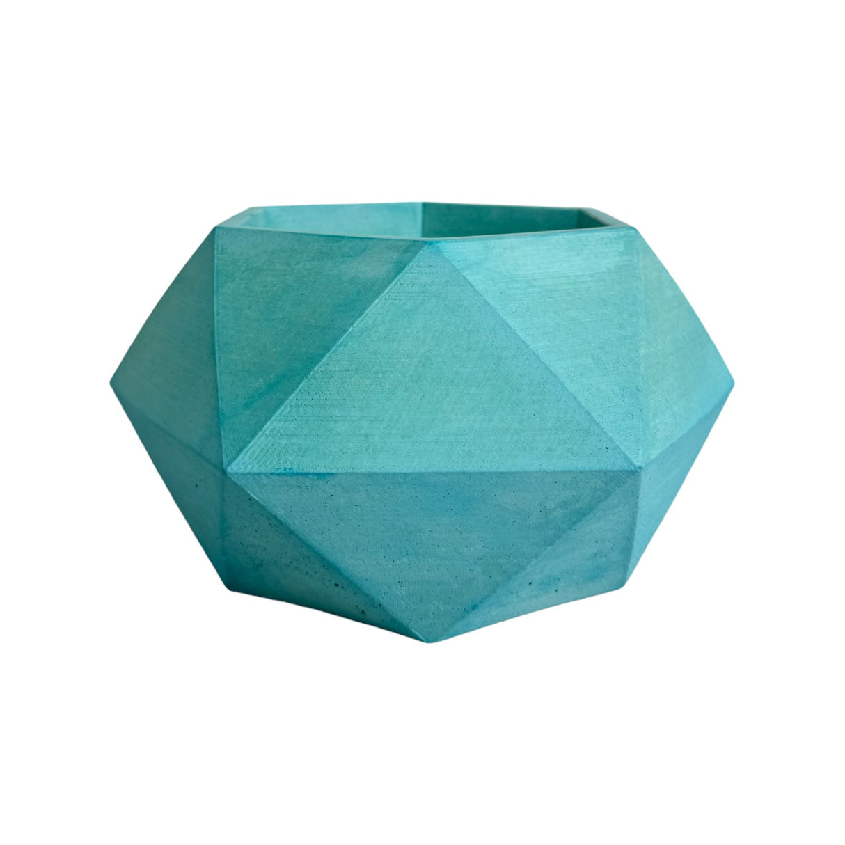 Matera de mesa Mediana Adara Aguamarina 18x10.5cm Hexagonal - MATERAS Y MACETAS | Bylmo