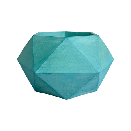 Matera de mesa Mediana Adara Aguamarina 18x10.5cm Hexagonal - MATERAS Y MACETAS | Bylmo