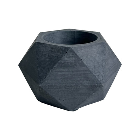 Matera de mesa Pequeña Adara Petty Negro 11x6.5cm Hexagonal - MATERAS Y MACETAS | Bylmo