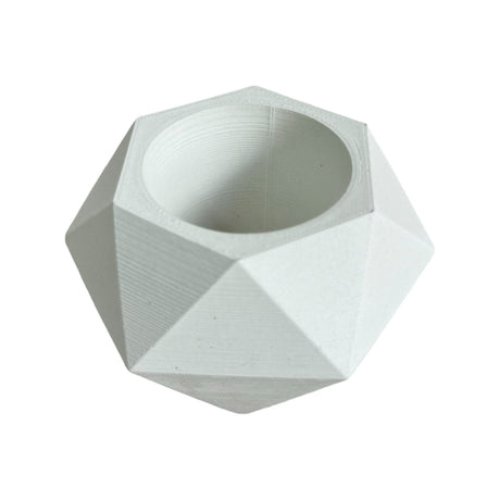 Matera de mesa Pequeña Adara Petty Blanco 11x6.5cm Hexagonal - MATERAS Y MACETAS | Bylmo