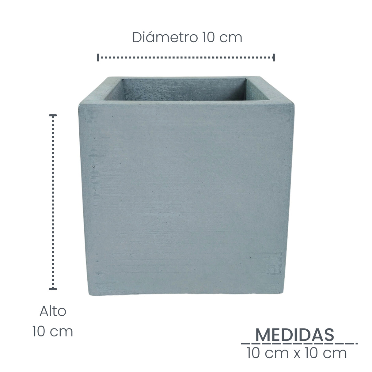 Matera de mesa Pequeña Eloisa Petty Azul Petróleo 10x10cm Cuadrada - MATERAS Y MACETAS | Bylmo