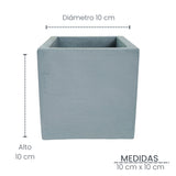 Matera de mesa Pequeña Eloisa Petty Azul Petróleo 10x10cm Cuadrada - MATERAS Y MACETAS | Bylmo