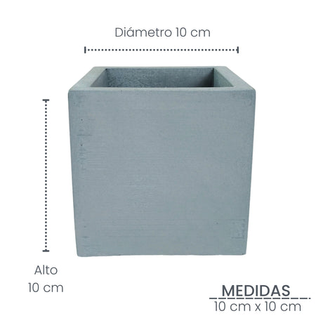 Matera de mesa Pequeña Eloisa Petty Azul Petróleo 10x10cm Cuadrada - MATERAS Y MACETAS | Bylmo