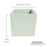Matera de mesa Pequeña Eloisa Petty Menta 10x10cm Cuadrada - MATERAS Y MACETAS | Bylmo