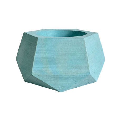 Matera de mesa Pequeña Jade Aguamarina 14x6.5cm Hexagonal - MATERAS Y MACETAS | Bylmo