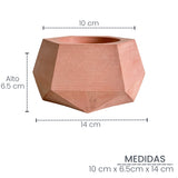 Matera de mesa Pequeña Jade Palo de Rosa 14x6.5cm Hexagonal - MATERAS Y MACETAS | Bylmo