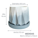 Matera de mesa Mediana Lirio Azul y Blanco 11x10cm Cónica - MATERAS Y MACETAS | Bylmo