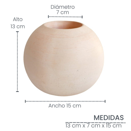 Matera de mesa Mediana Luna Nude 15x13cm Cónica - MATERAS Y MACETAS | Bylmo