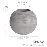 Matera de mesa Mediana Luna Gris 15x13cm Cónica - MATERAS Y MACETAS | Bylmo