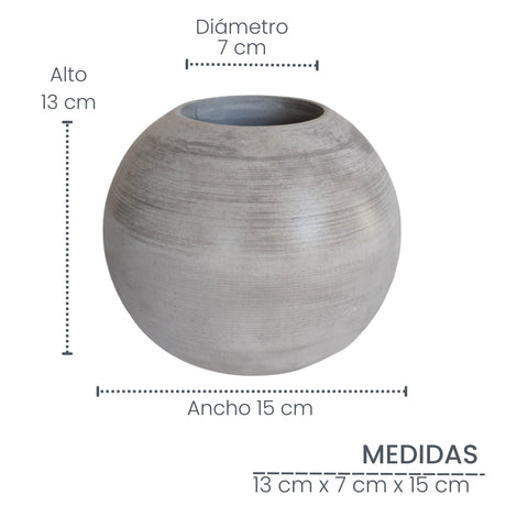 Matera de mesa Mediana Luna Gris 15x13cm Cónica - MATERAS Y MACETAS | Bylmo