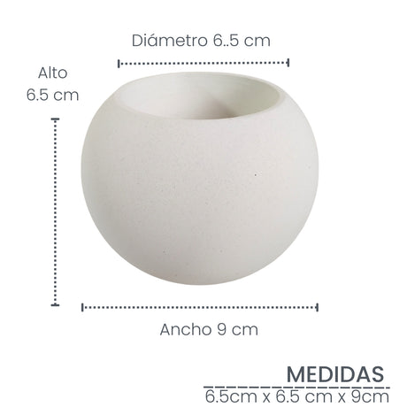 Matera de mesa Pequeña Luna Blanco 9x6.5cm Cónica - MATERAS Y MACETAS | Bylmo