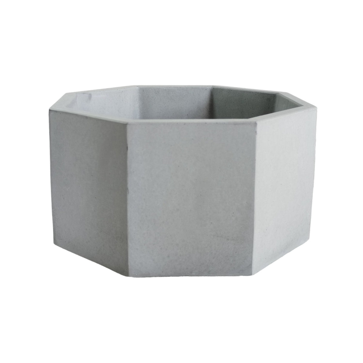 Matera de mesa Mediana Terrario Gris 18x8.5cm Hexagonal - MATERAS Y MACETAS | Bylmo