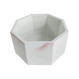 Matera de mesa Mediana Terrario Mármol rosa 18x8.5cm Hexagonal - MATERAS Y MACETAS | Bylmo