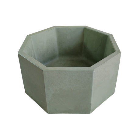 Matera de mesa Mediana Terrario Verde Oliva 18x8.5cm Hexagonal - MATERAS Y MACETAS | Bylmo