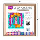 Kit Cuadro para Pintar Virgen de Guadalupe 24x24cm en MDF - CUADROS | Bylmo