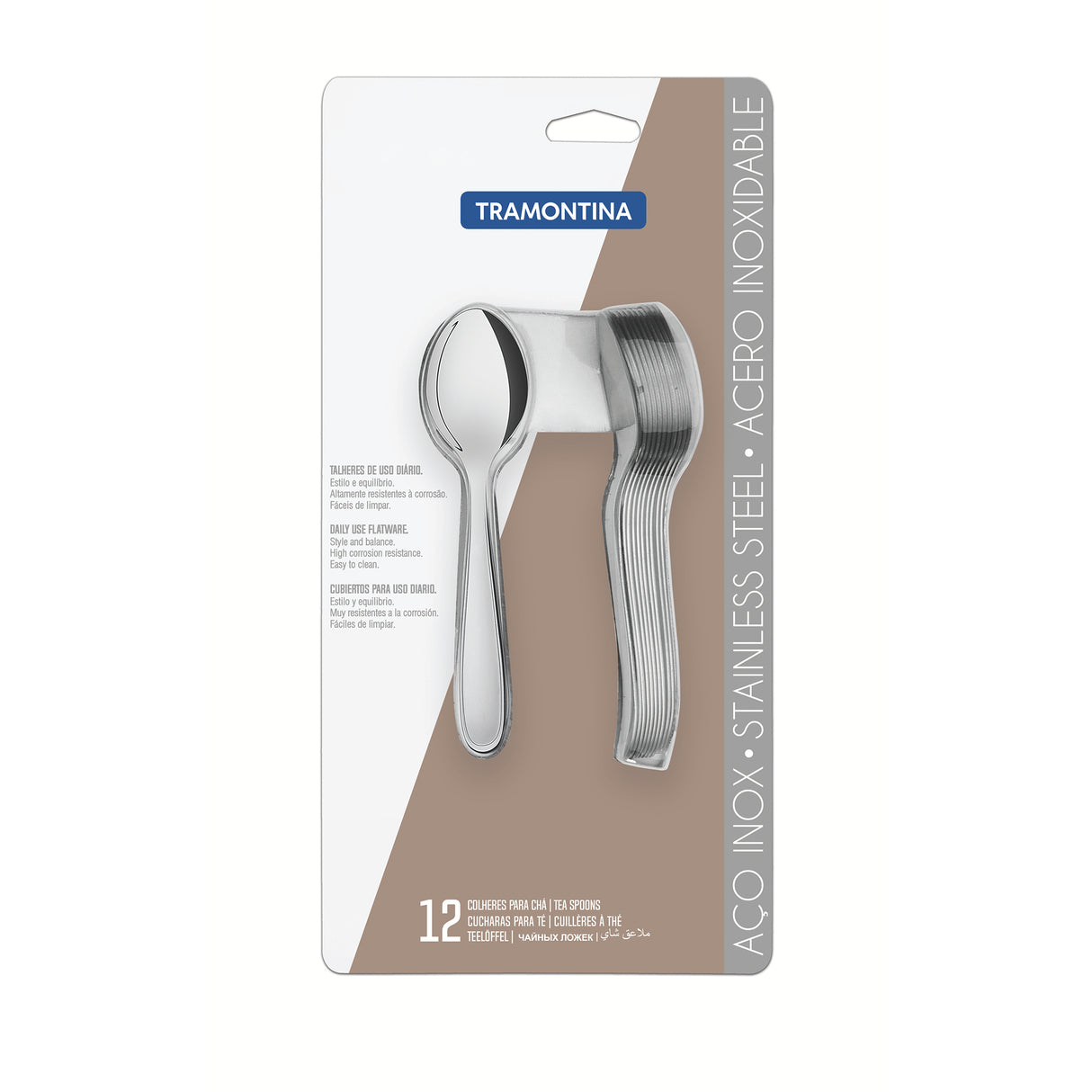 Juego de Cucharas de Té Maresias Acero 14x3.2cm De 12 Piezas - CUBIERTOS | Bylmo