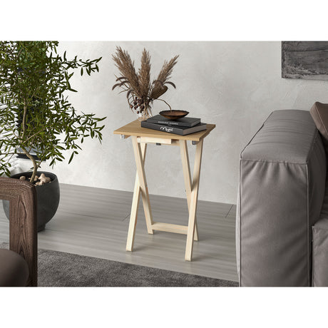 Mesa Auxiliar Plegable Otis Fresno Europeo 48.5x66cm Cuadrado - MESAS AUXILIARES | Bylmo