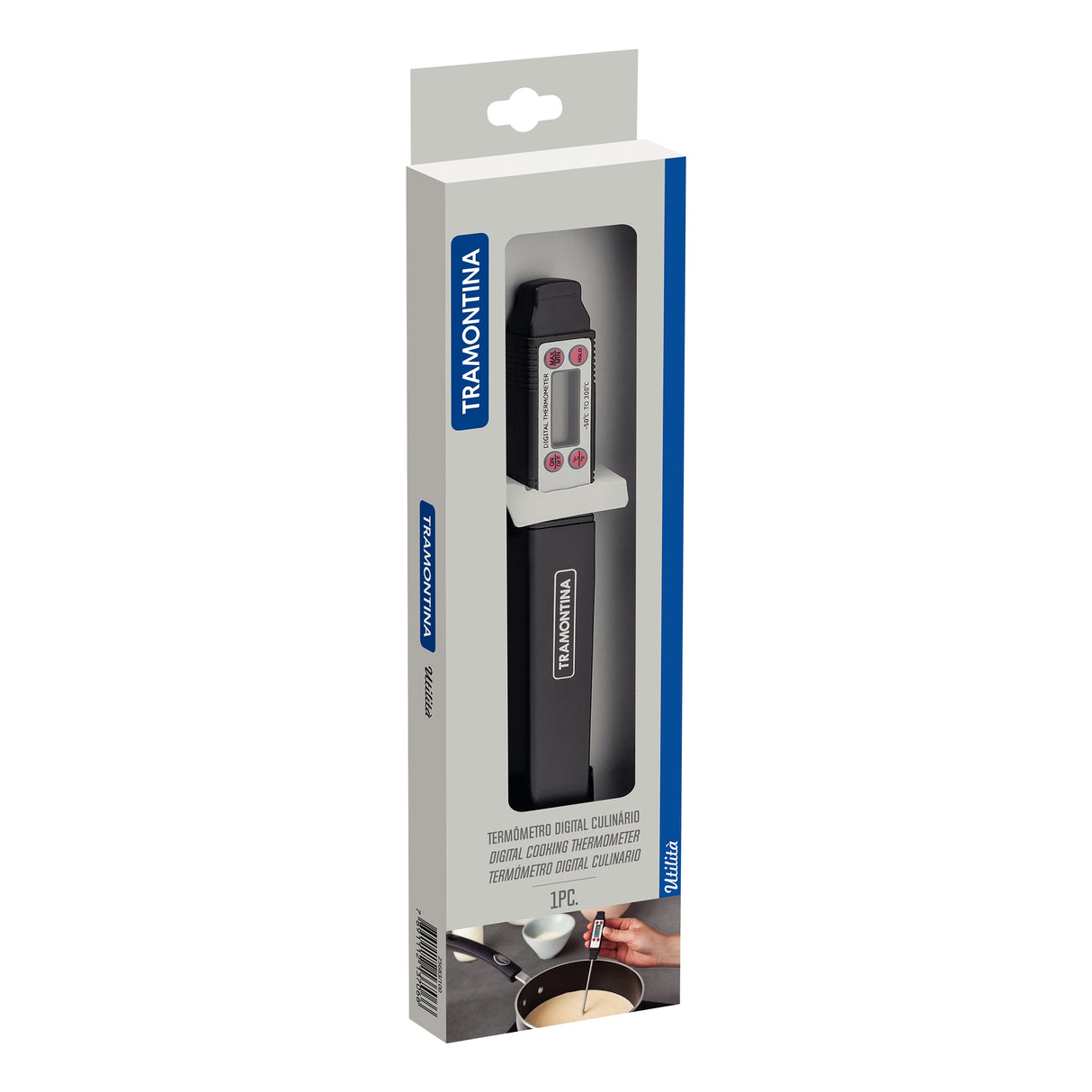 Termómetro Digital de Cocina Utilitá Negro 2x1.5cm Para Medir - UTENSILIOS PARA COCINAR | Bylmo