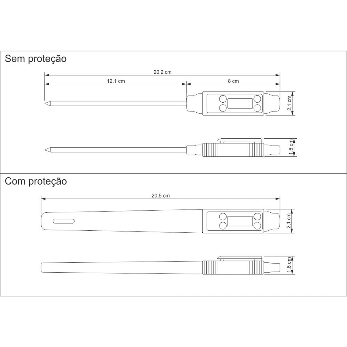 Termómetro Digital de Cocina Utilitá Negro 2x1.5cm Para Medir - UTENSILIOS PARA COCINAR | Bylmo